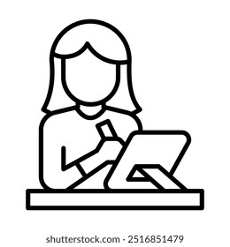 Designer Outline Icon, Vector illustration