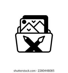 Designer Portfolio icon in vector. Illustration