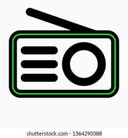 Designer Radio vector icon.