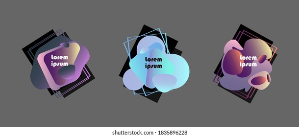Conjunto de formas de diseñador. Ilustración aislada multicolor vectorial.