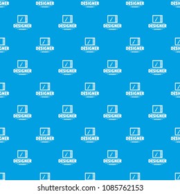 Designer shop pattern vector seamless blue repeat for any use