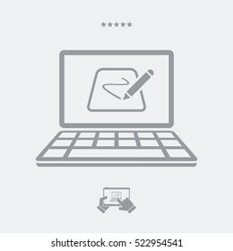 Designer tablet application - Vector web icon