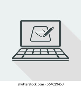 Designer tablet application - Vector web icon