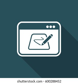 Designer tablet application - Vector web icon