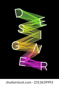 Designer Text Poster. Vector Illustration of Modern Conceptual Promotion. Typography Contemporary Flyer or Banner.
