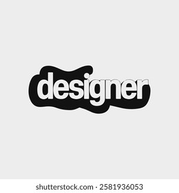 Designer Text Written Typography Template Background Vector Illustration Wallpaper Featuring Creative Graphic Design, Artist Tools, Digital Art, and Modern Design Concepts.