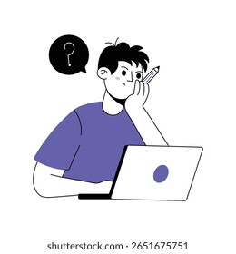 Diseñador Pensador Ilustración vectorial. Archivo EPS 10 