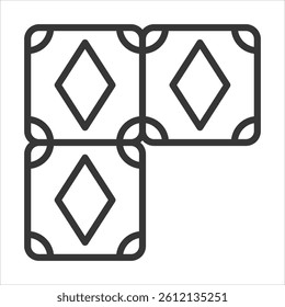 Designer Tiles Icon Vector Illustration Outline