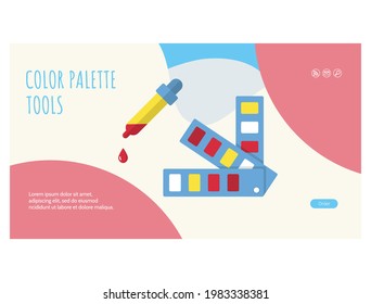 Designer tips and tricks web banner, landing page