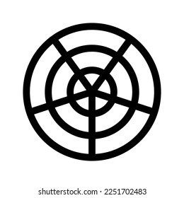herramienta de diseño icono de cuadrícula polar icono de vecktor plano popular