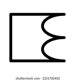 designer tool scallop icon flat vecktor trendy popular