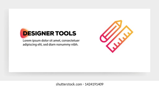 DESIGNER TOOLS AND ILLUSTRATION ICON CONCEPT