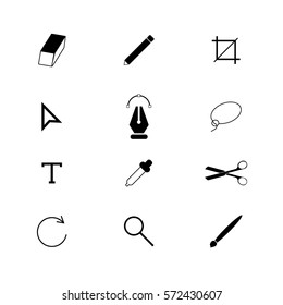 Designer tools set icons 