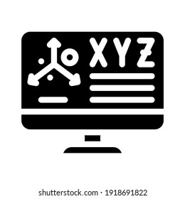 vectorial de iconos de glifo vr de diseñador. signo vr del diseñador. símbolo de contorno aislado ilustración negra
