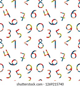 Designer Wallpaper Cartoon Numbers On White Stock Vector (Royalty Free ...