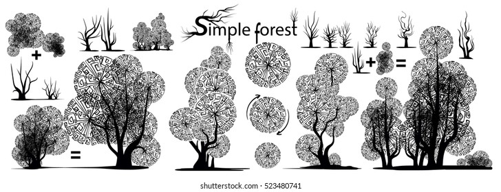 the designer from which it is easy to make a variety of trees