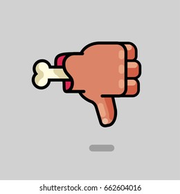 Designer's hand icon, dislike, Vector illustration