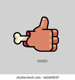 Designer's hand icon, like, Vector illustration