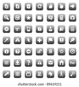 Designers icons set for computer and website interface. Vector illustration.