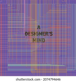 A designers mind illustration gradient visual poster typography vector