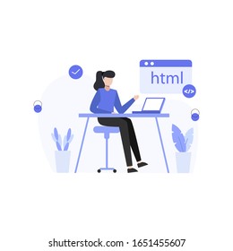 designers research, create and present websites and app vector illustration, suitable for landing page, ui, website, mobile app, editorial, poster, flyer, article, and banner