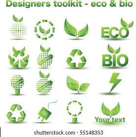 Designers toolkit - eco & bio icon set