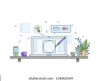 the designer`s workspace 