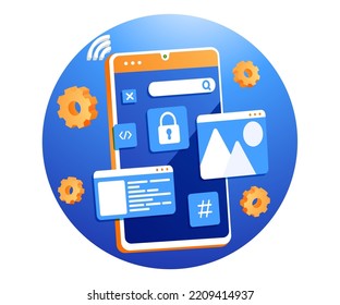 designing an application system on a smartphone