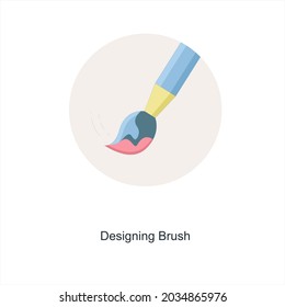 Designing Brush or Brush Icon Concept