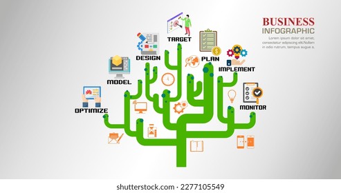 Designing business concepts infographic cactus with color sign icons.Modern vector, text box used for presentations and workflow diagrams, web design, elements 7 step options.