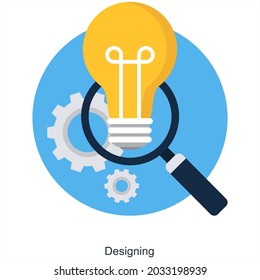 Designing or Creativity Icon Concept