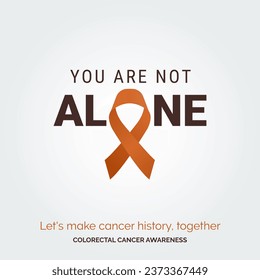 Designing a Cure Vector Background Colorectal Cancer Awareness Campaign