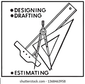 Designing and Drafting - Retro Ad Art Banner