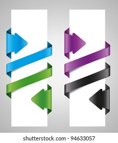 designing element set, ribbons and arrows, ESP 10