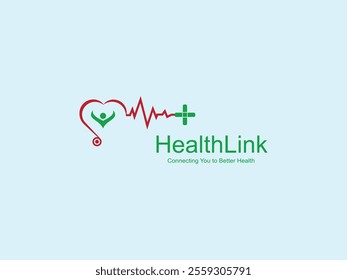 Designing the HealthLink Logo: A Creative and Professional Representation of Innovation, Trust, and Connection in Healthcare