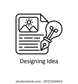 Ilustración de diseño de icono de esquema vectorial de Idea. Símbolo de diseño gráfico sobre fondo blanco EPS 10 Archivo