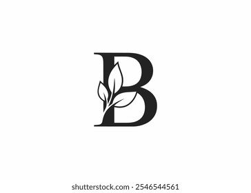 Designing a letters B with leaf vector element