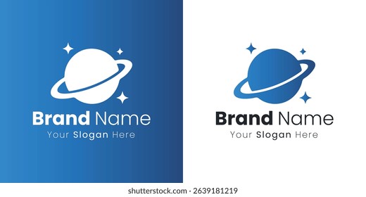 Designing an Out-of-this-World Logo Planet Saturn Space Icon Star Symbol for Modern Brand