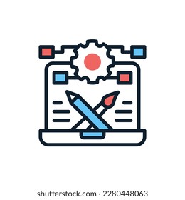 Icono de Diseñar servicios en vector. Ilustración