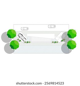 designing a sketch of the floor plan or top view of the nameplate monument in the marine or army area