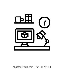 Designing Studio icon in vector. Illustration