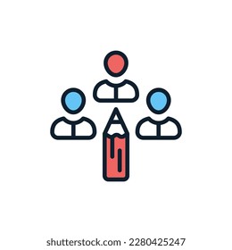 Designing Team icon in vector. Illustration