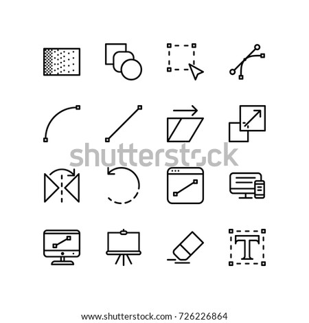 Designing tool icon set