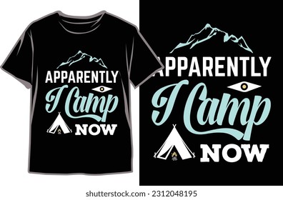Designing the Ultimate Camping T-Shirt. Camping T-shirt Design Vector Graphics