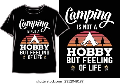 Designing the Ultimate Camping T-Shirt. Camping T-shirt Design Vector Graphics