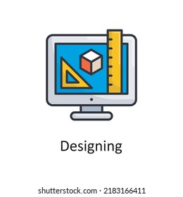 Designing vector filled outline Icon Design illustration. Miscellaneous Symbol on White background EPS 10 File