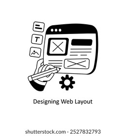 Designing Web Layout concepts style illustration. EPS 10 File