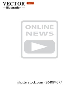  designof online news. new icon. vector design