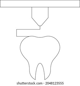 designprinting icon 3d and teeth
