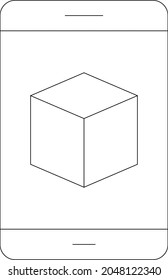 Design-Symbol-Würfel und mobil